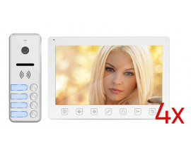 BARVNI VIDEO DOMOFON EALINK D27ACM02A+M2307ADT-W x4