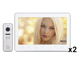 EALINK M2307ADT-W 2x + D23AC silver BARVNI VIDEO DOMOFON