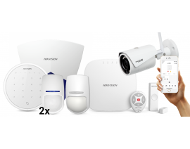 HIKVISION ALARM KOMPLET DS-PWA32-KG-P10P + ZUNANJA SIRENA + BREZŽIČNA TIPKOVNICA + KAMERA