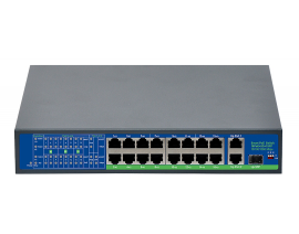 SWITCH 16 POE + 2 UPLINK 1000MB/S + SFP